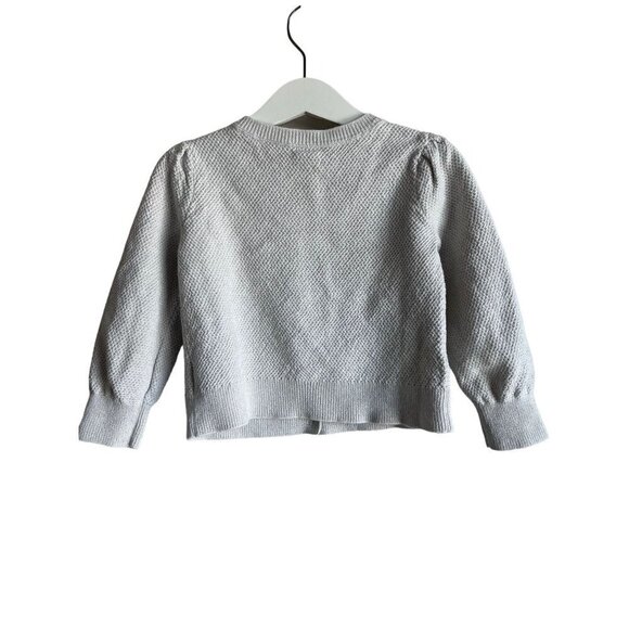 Baby Gap Size 4 Years Gold Cardigan Sweater Sparkle Shimmer Metallic Button Up - Picture 2 of 6